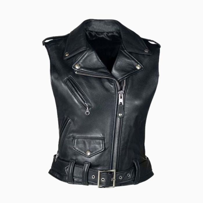 Wholesale Women Brando Biker Leather Vest