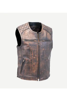 Wholesale Antique Style Leather Vest