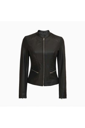 Wholesale Rachel Women's Racer Black Leather Jacket