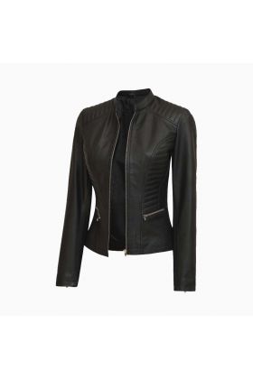 Wholesale Rachel Women's Racer Black Leather Jacket