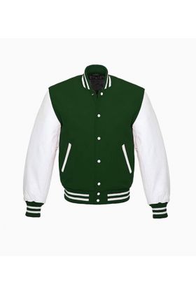 Wholesale Green Bomber Varsity Jacket