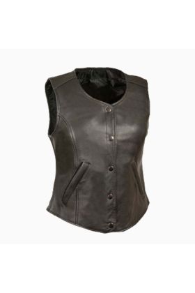 Wholesale Ladies Classic Biker Leather Vest