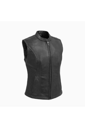 Wholesale Ladies Side Padded Leather Vest