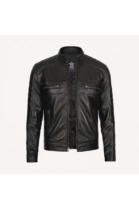 Wholesale Mens Preforated Cafe Racer Jacket