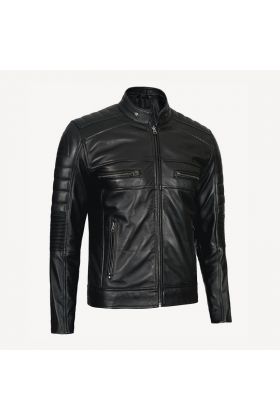 Wholesale Mens Preforated Cafe Racer Jacket