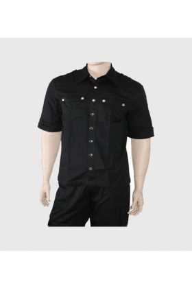 Short Sleeves Gothic Military Shirt