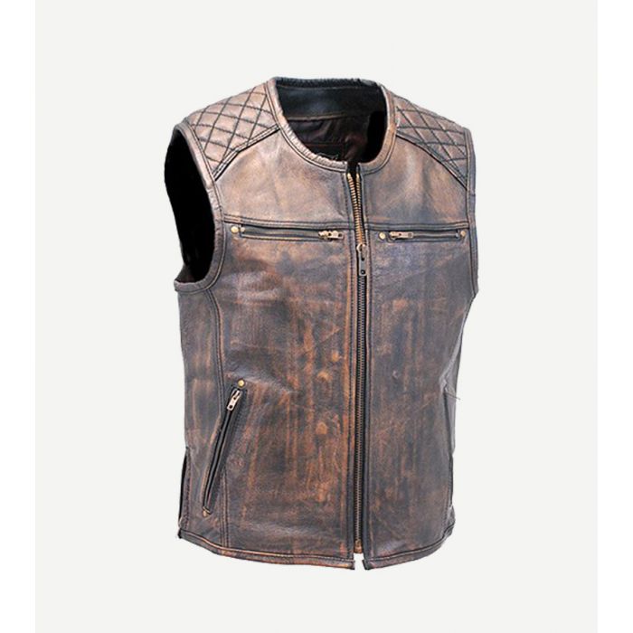 Wholesale Antique Style Leather Vest