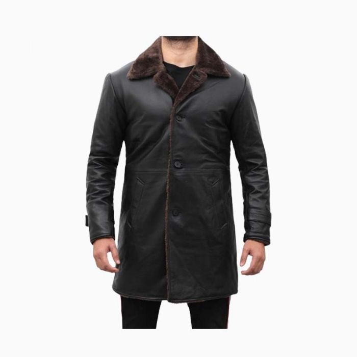 Wholesale Chandler Men Shearling Short Length Leather Coat