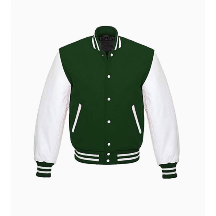 Wholesale Green Bomber Varsity Jacket