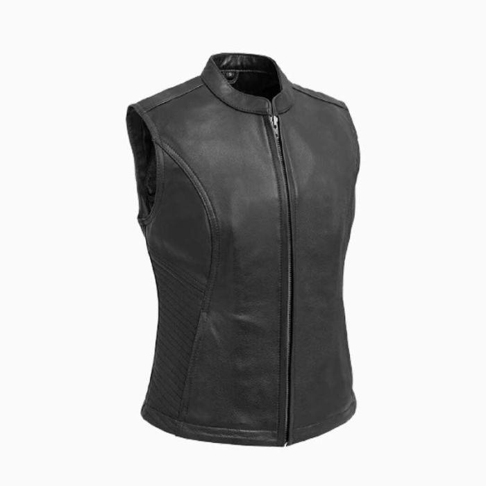 Wholesale Ladies Side Padded Leather Vest