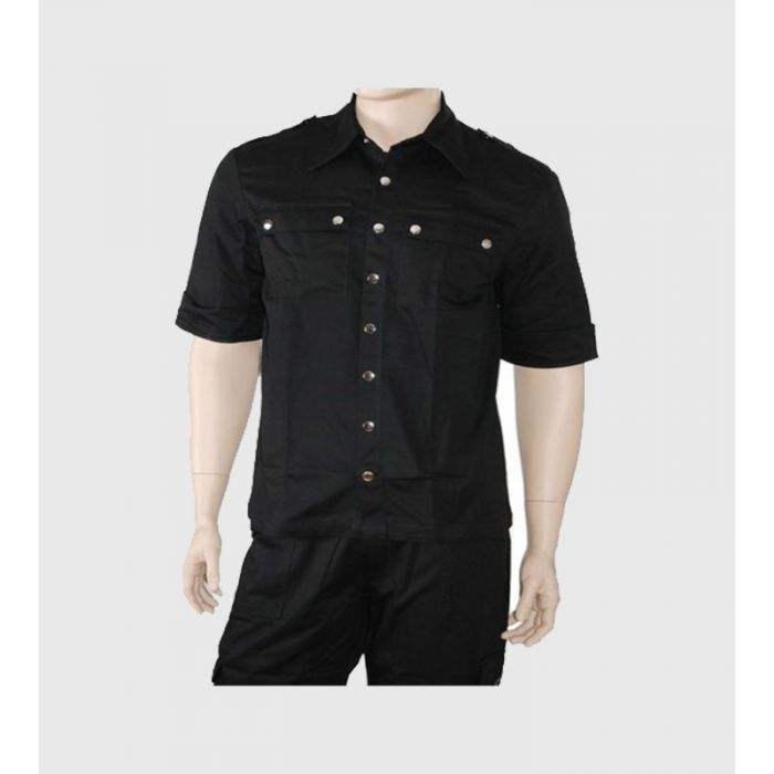 Short Sleeves Gothic Military Shirt