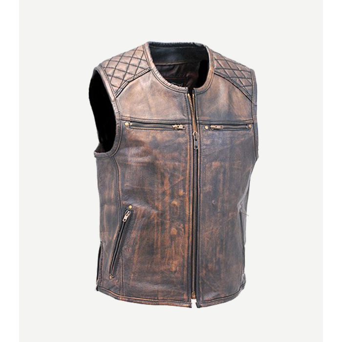Wholesale Antique Style Leather Vest