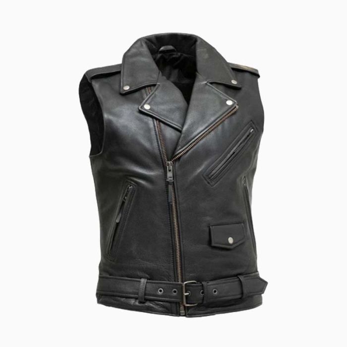 Wholesale Brando Biker Leather Vest for Men