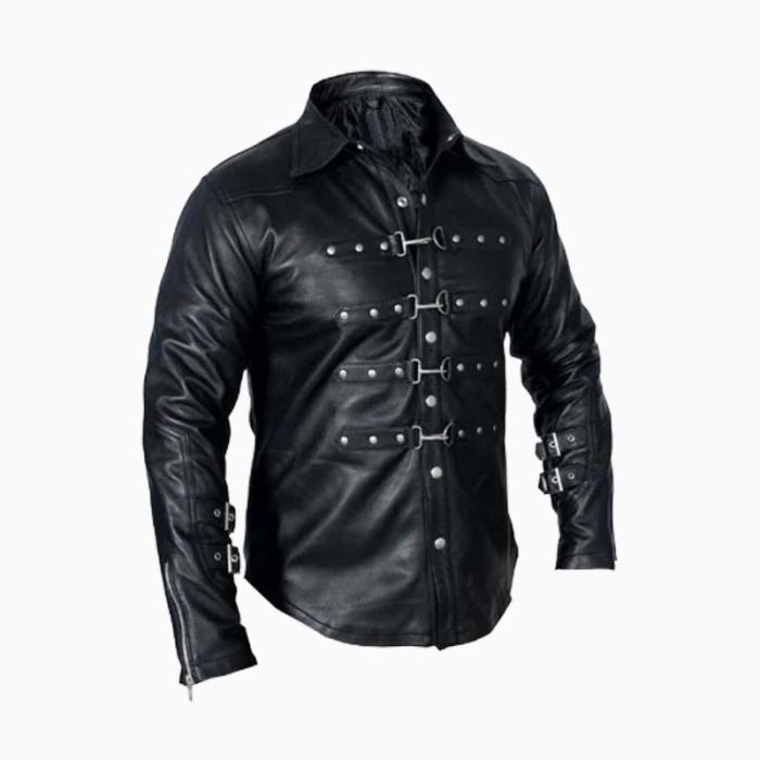 Wholesale Gothic Design Leather Shirt for Men