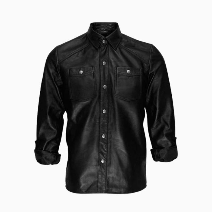 Wholesale Gothic Leather Shirt for Men