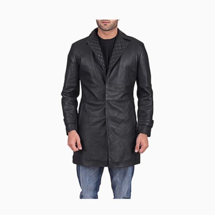 Wholesale Infinity Fashion Leather Coat for Men