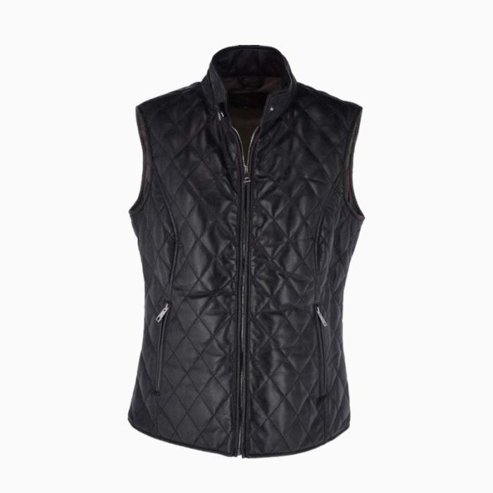 Wholesale Ladies Diamond Quilted Leather Vest