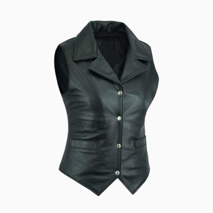 Wholesale Ladies Lambskin Leather Dress Vest
