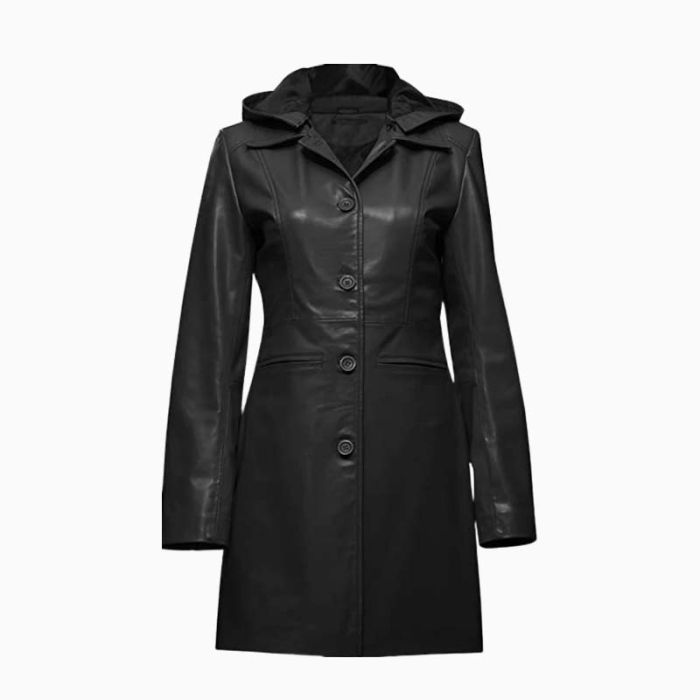 Wholesale Ladies Trench Leather Coat