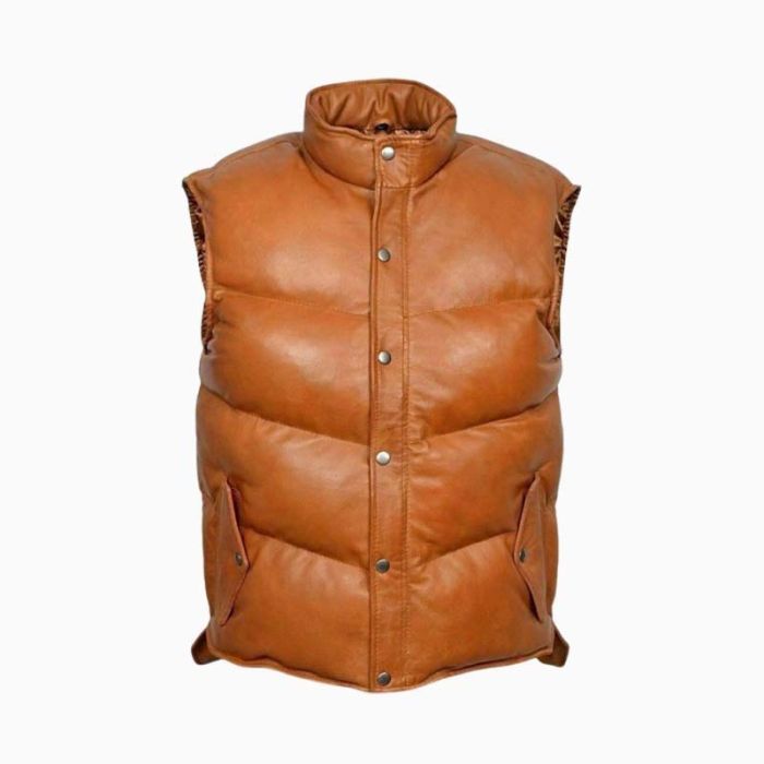 Wholesale Puffer Leather Waistcoat Vest for Men