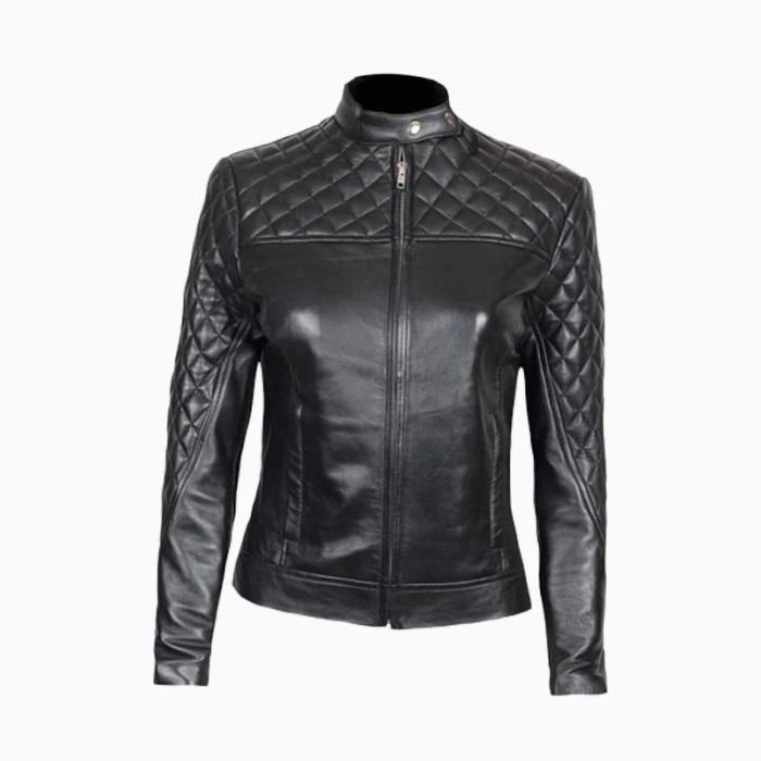 Wholesale Real Leather Quilted Jacket for Women