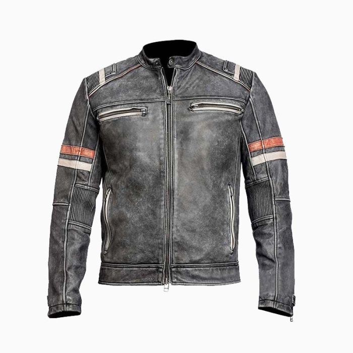 Wholesale Retro 2 Distressed Motorcycle Leather Jacket