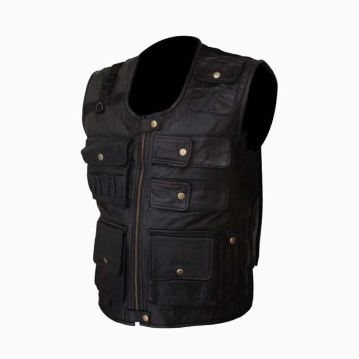 Wholesale Tactical Men Leather Vest