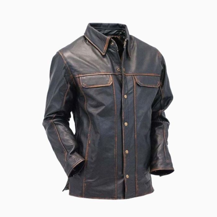 Wholesale Vintage Antique Leather Shirt for Men