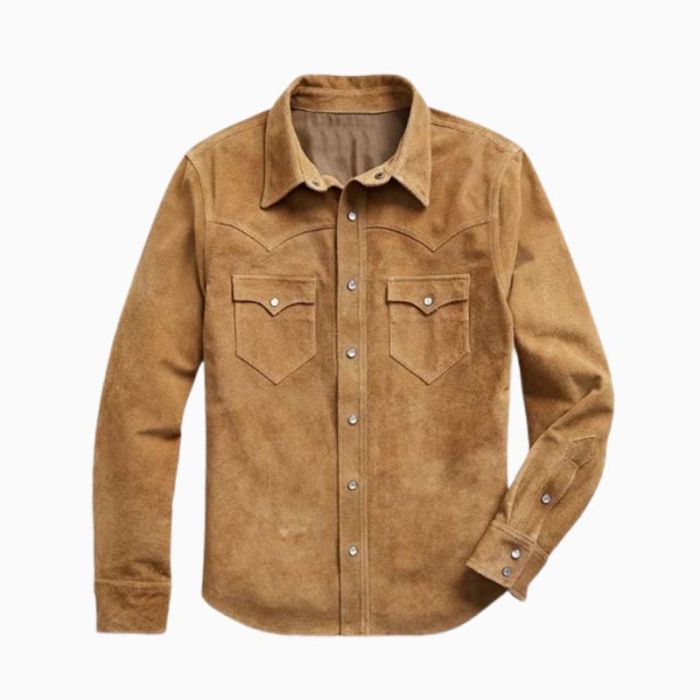 Wholesale Western Trucker Suede Leather Shirt