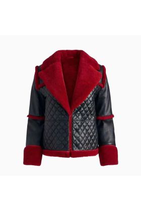  Wholesale Ladies Aviator Pilot Shear-ling Jacket