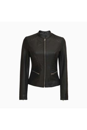 Wholesale Rachel Women&#039;s Racer Black Leather Jacket