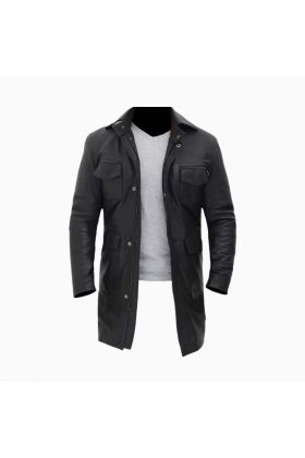 Wholesale Art of Grace Long Fashion Leather Coat