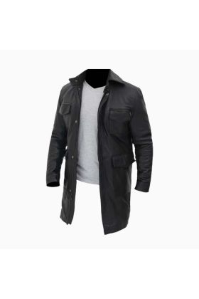 Wholesale Art of Grace Long Fashion Leather Coat