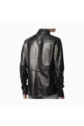 Wholesale Casual Men Fashion Leather Shirt