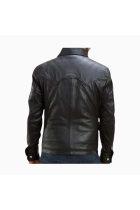 Wholesale Classic Lambskin Leather Shirt for Men