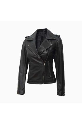 Wholesale Kirsten Women&#039;s Leather Biker Jacket