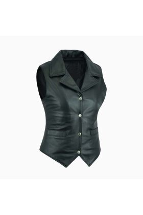 Wholesale Ladies Lambskin Leather Dress Vest