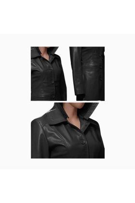 Wholesale Ladies Trench Leather Coat