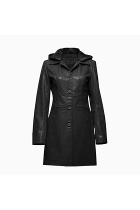 Wholesale Ladies Trench Leather Coat
