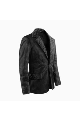 Wholesale Men Party Wear Leather Blazer Coat