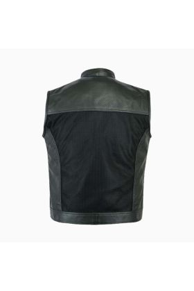 Wholesale Men Perforated Biker Leather Vest