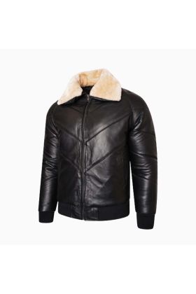 Wholesale Pelham Quilted leather Bomber Jacket