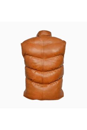Wholesale Puffer Leather Waistcoat Vest for Men