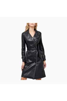 Wholesale Stylish Women Soft Leather Coat