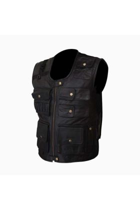 Wholesale Tactical Men Leather Vest