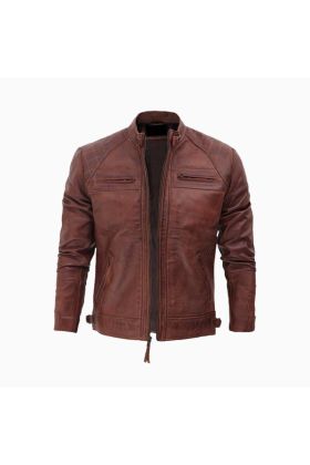 Wholesale Vincent Distressed Motorcycle Leather Jacket