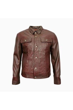 Wholesale Vintage Leather Shirt for Men