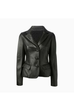 Wholesale Women Formal Business Leather Blazer