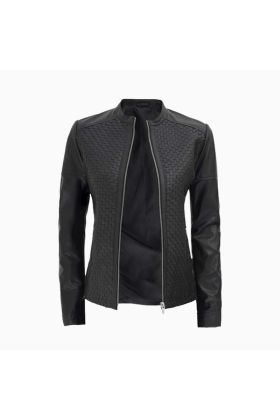 Wholesale Women&#039;s Cafe Racer Textured Leather Jacket