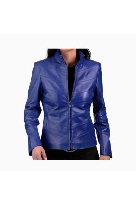 Wholesales Women Slim Fit Short Leather Coat
